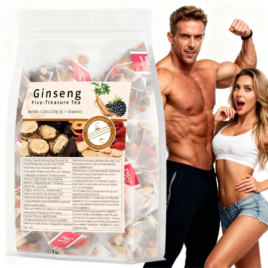 Ginseng Five Treasure Tea → شاي الجينسنغ الخماسي