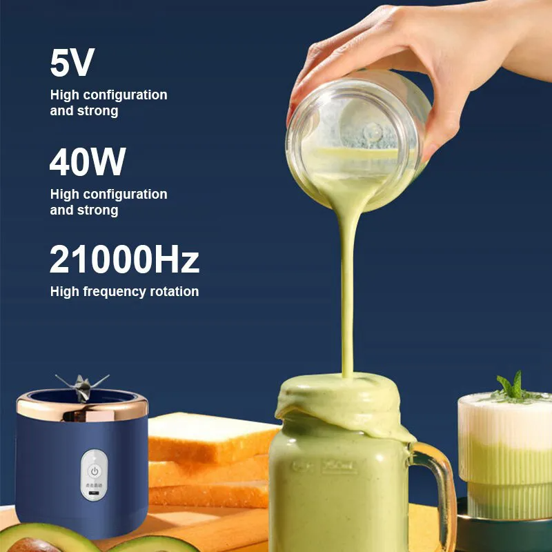 🎁Last Day Promotion Save 50% - 02 in 01 Portable Electric Juicer Blender