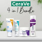 CeraVe Complete Skincare Combo Kit – Sunscreen SPF 50, Acne Cleanser, Retinol Serum & Night Cream