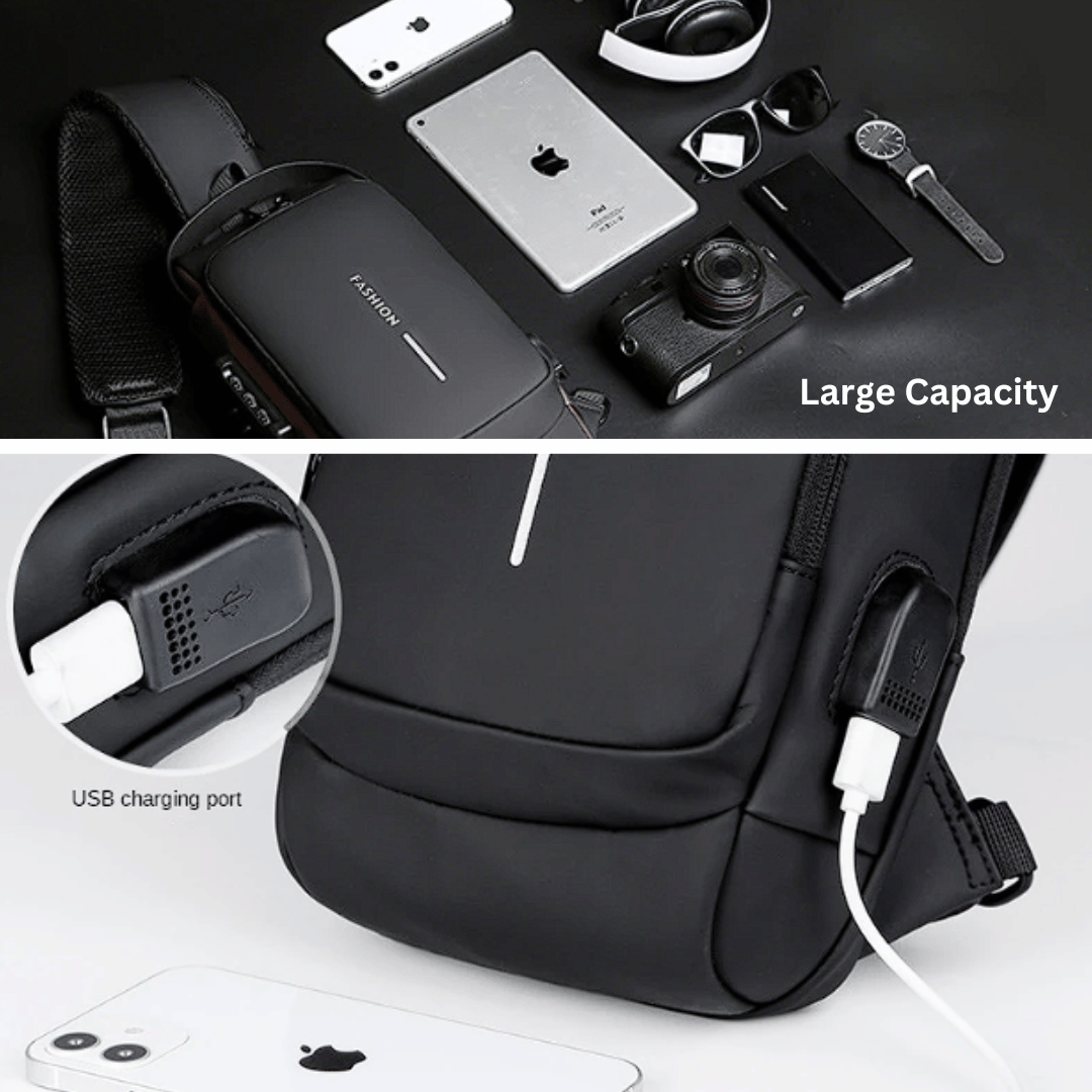 🎁Today Promotion Save 65% - USB Charging Anti-theft Shoulder Bag with 20000mah Powerbank (عرض ٢ قطع ب ١١٩ ريال فقط)