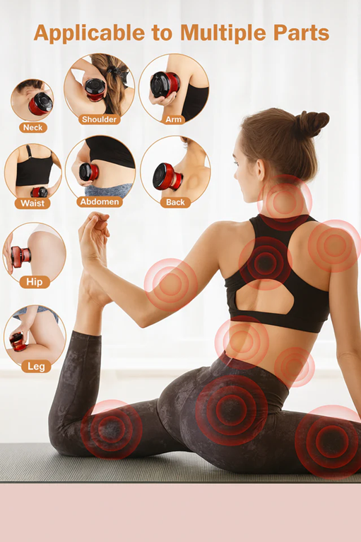 Electric 3-in-1 Cupping Therapy & Cellulite Massager, Rechargeable Gua Sha