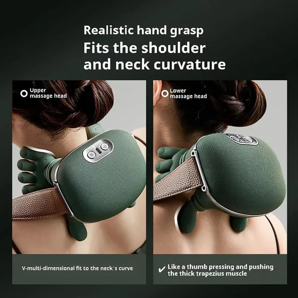 Portable, Bionic Heated Neck and Back Massager
