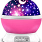 MOKOQI Star Projector, Night Light Lamp Fun Gifts for 1-4-6-14 Year Old Girls and Boys Rotating Star Sky Moon Light Projector for Kids Bedroom Decor -Pink