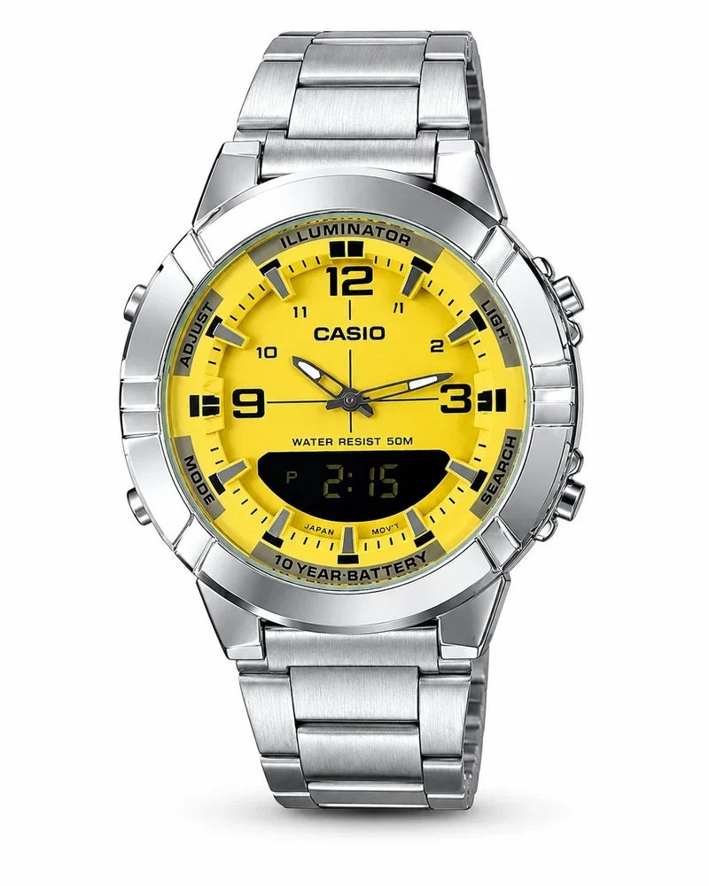 Casio Illuminator Men’s Analog-Digital Stainless Steel Watch