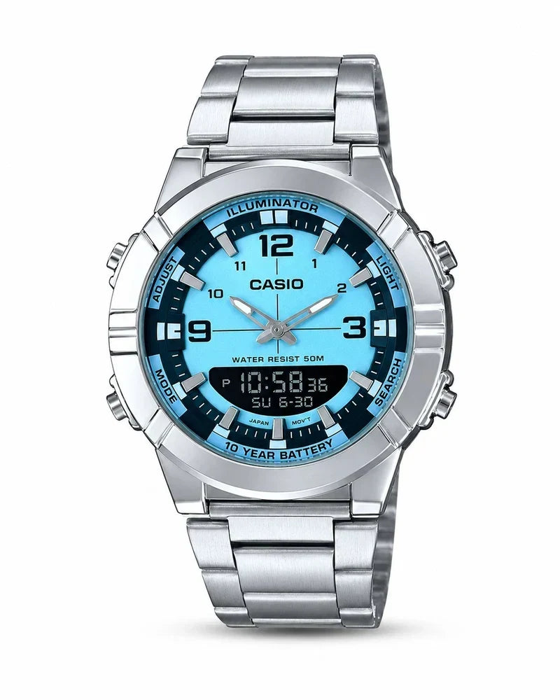 Casio Illuminator Men’s Analog-Digital Stainless Steel Watch