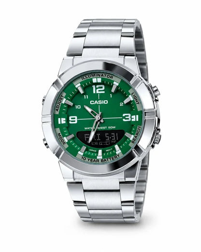 Casio Illuminator Men’s Analog-Digital Stainless Steel Watch