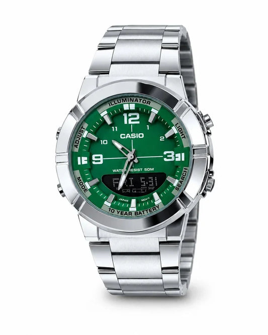 Casio Illuminator Men’s Analog-Digital Stainless Steel Watch