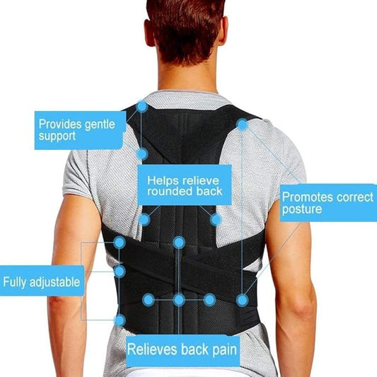 Adjustable Spine Back Support Posture Sensor Belt (random Color)
